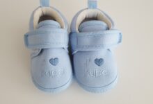 Pantoufles de bébé bleues