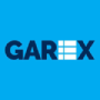 Logo de Portes Garex, entreprise qui distribue des portes de garage (noires et autres)